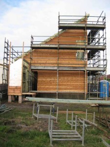 Garage - western red cedar cladding