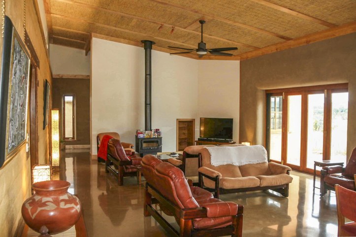 Mud brick and straw bale home.